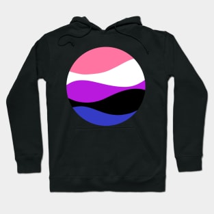 Genderfluid Waves Circle Hoodie